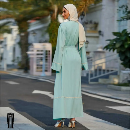 Abaya Dubai Vert d'Eau