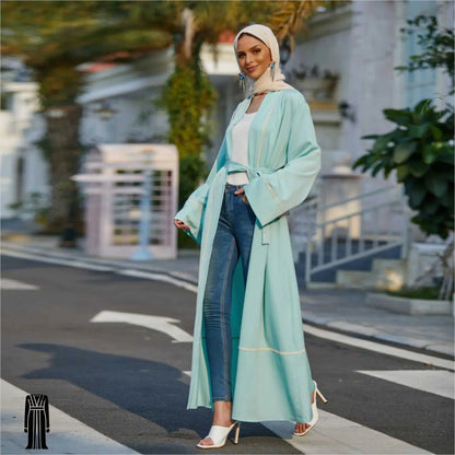 Abaya Dubai Vert d'Eau