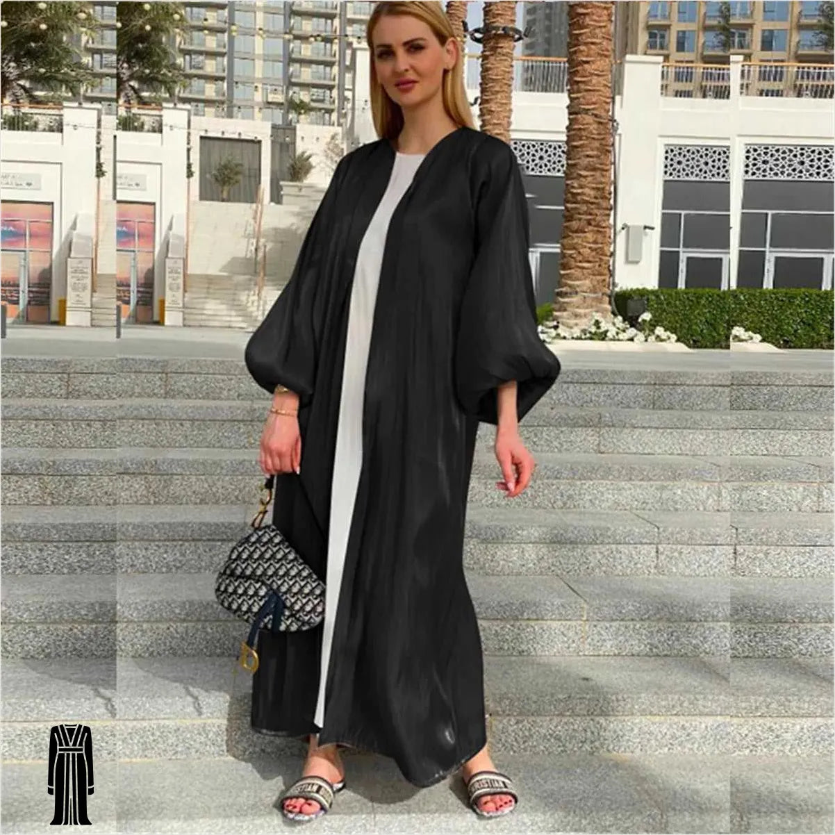 Abaya Noir Dubai Luxe